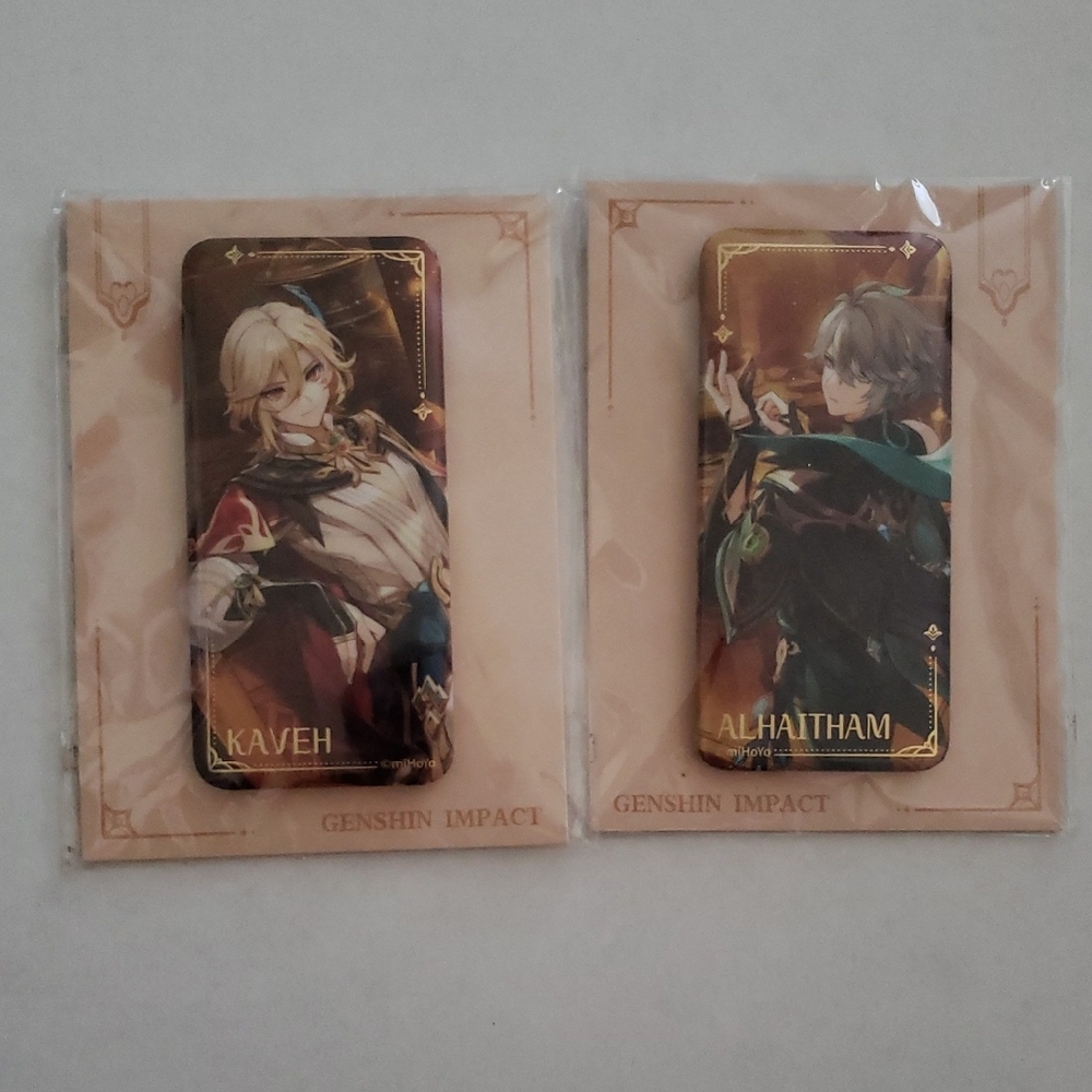 Genshin Impact Badge Set - Kaveh and Alhaitham